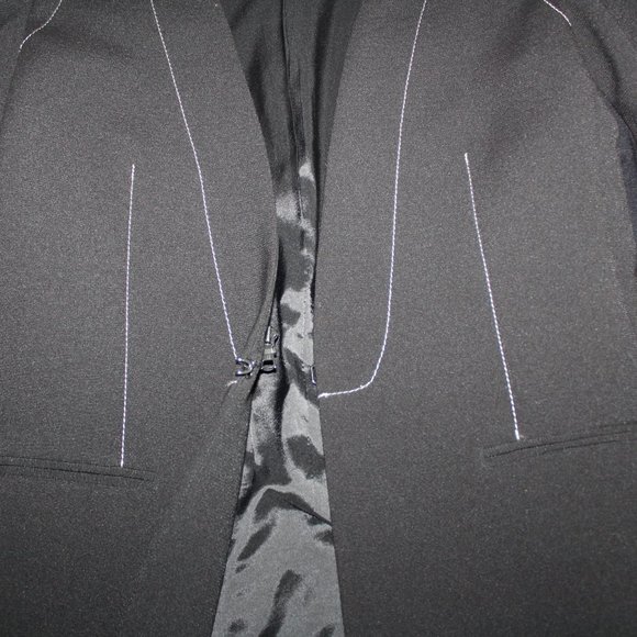 BCBGMAXAZRIA BLACK CLASSY LINED BLAZER JACKET SMALL - Picture 4 of 8